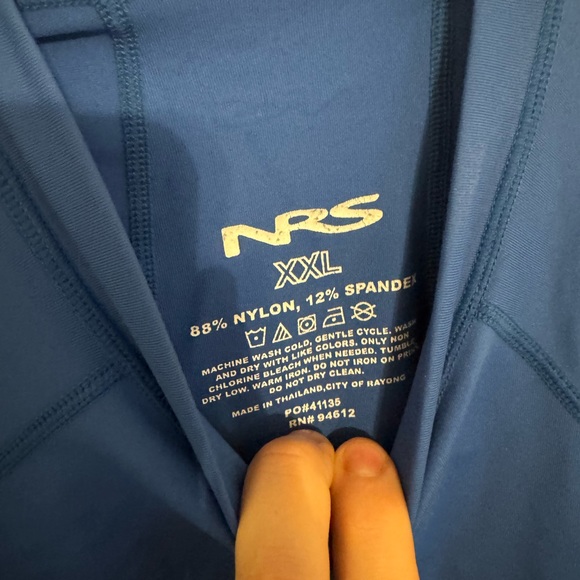 NRS Men's Blue Rash Guard - Picture 3 of 3